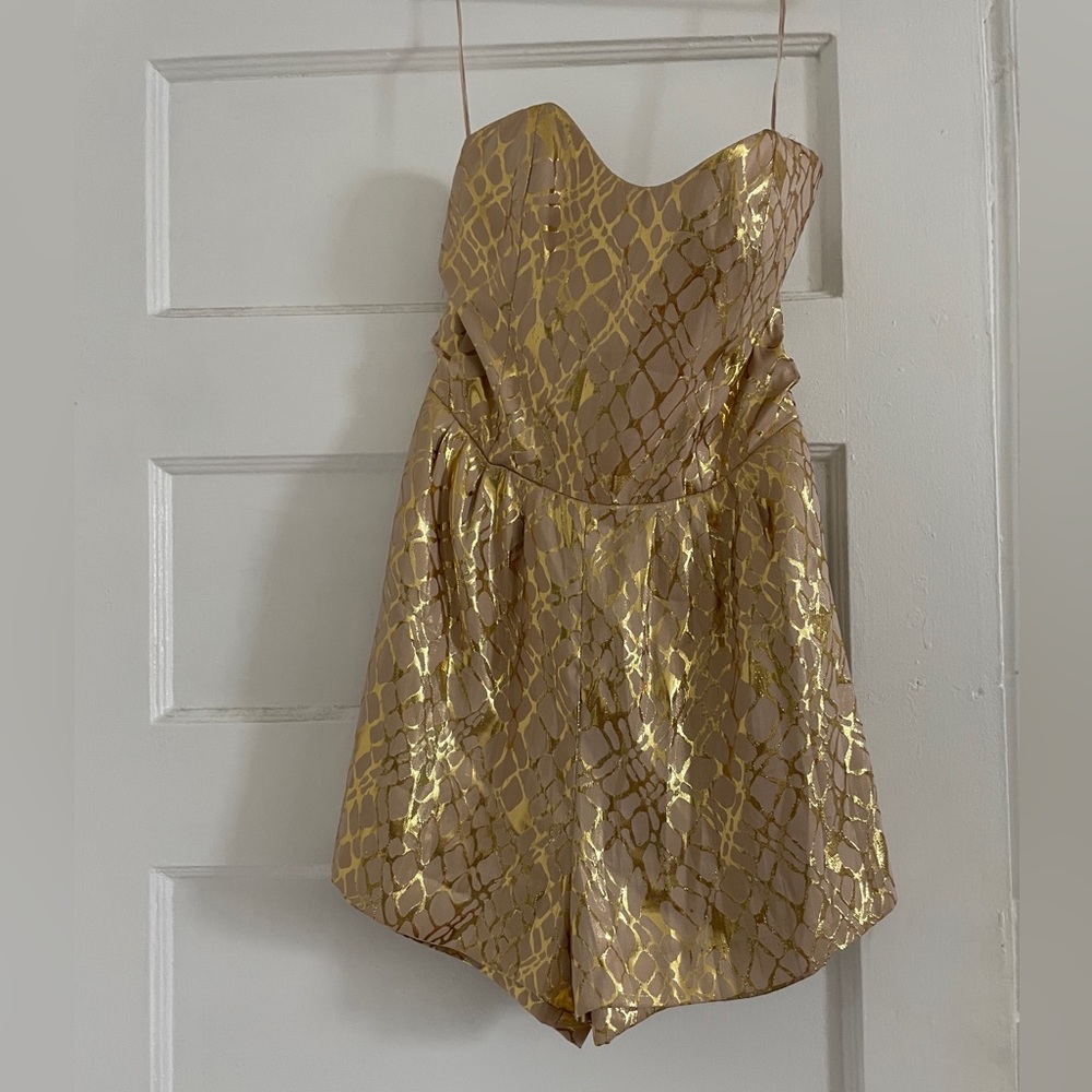 Loeffler Randall Gold Romper